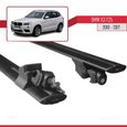 Compatible avec BMW X3 (F25) 2010-2017 HOOK Barres de Toit Railing Porte-Bagages de voiture Avec verrouillable Alu NOIR-1