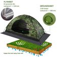 Tente imperméable extérieure d'une personne de protection UV de camouflage pour la randonnée de camping-1