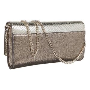 Day of Saturn/®Femmes Pochette Mariage Sac /à Main avec Cha/îne pour Soir/ée, Argent