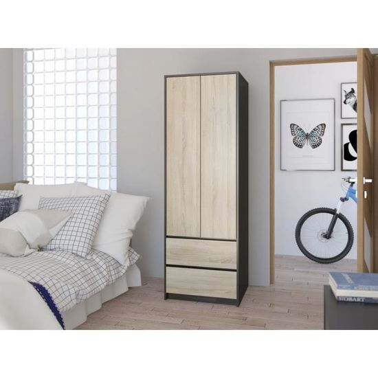 Bristol Armoire Moderne Chambre 63x55x180 Cm Penderie