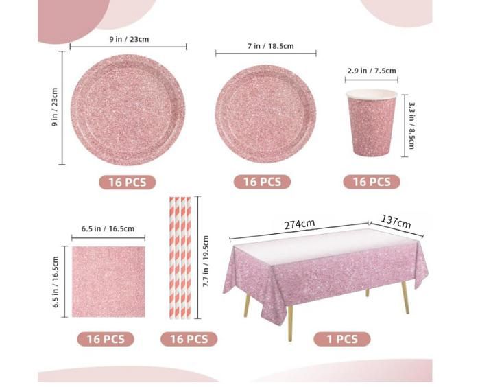 Party Vaisselle126 Pcs Party Vaisselle Kit Vaisselles