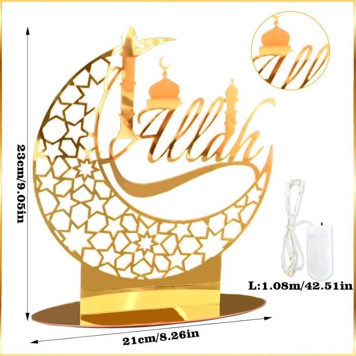 Déco Ramadan Mubarak 12 Pièces – Centres De Table Nid D’abeille Bleu Et Or, étoiles Et Lune – Faciles à Monter Pour Eid