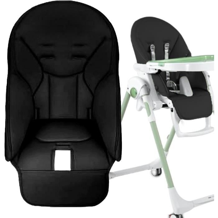 Housse De Chaise Haute Pour Bébé - Coussin En Cuir PU Lavable - Pour Peg Perego, Chicco, Universel