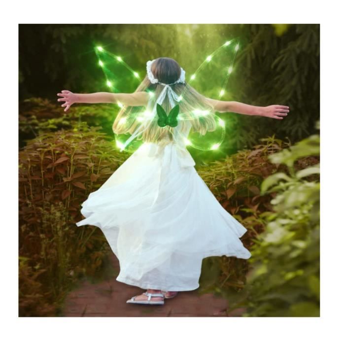 Costume de fée ailes d'ange pour adulte et femme - Marque - Modèle - Vert - Confortable et