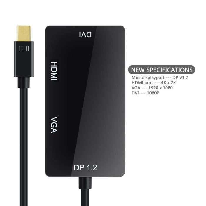 Noir - Convertisseur Mini DV / HDMI HDMI DVI - Cdiscount TV Son Photo