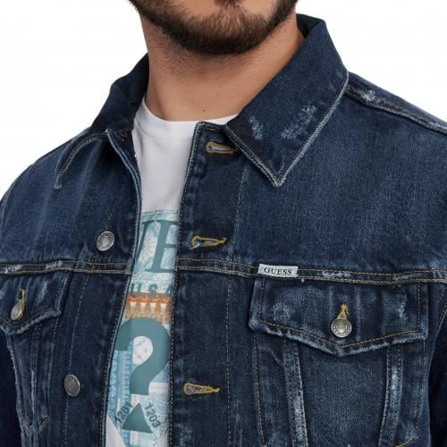 Veste en clearance jean guess homme