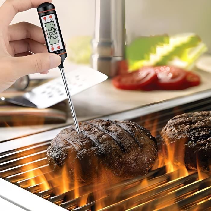 Retoo Thermomètre de cuisine numérique avec Sonde Longue et LCD Ecran  Alimentaire BBQ Sonde Outil de Température Cuisson - Cdiscount Maison