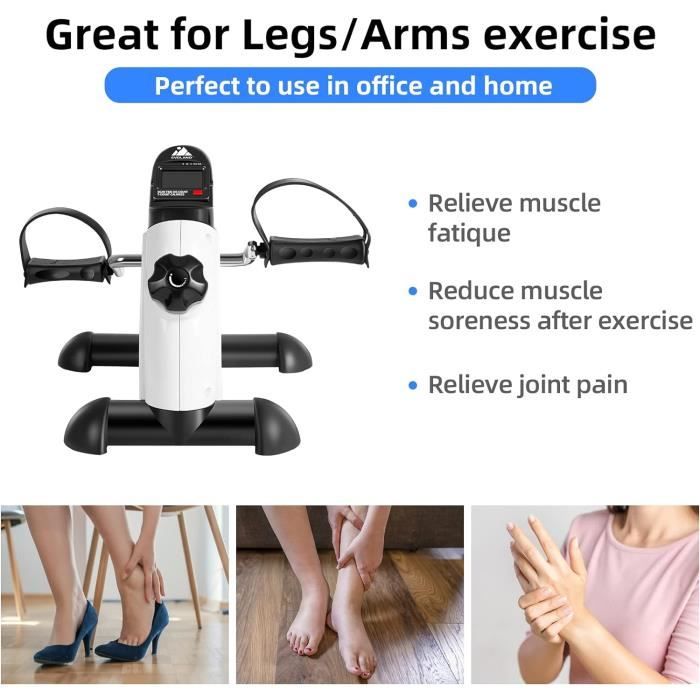 Mini Cyclette Portatile EVOLAND - Pedaliera Per Allenamento Gambe E Braccia