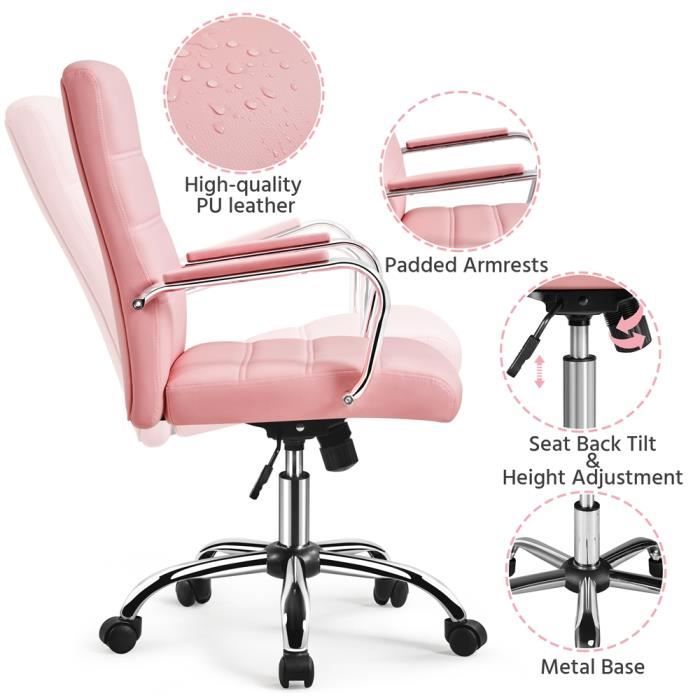 Yaheetech Tabouret de bureau à roulettes Réglable Pivotant Chaise de  travail pour Salon Message Esthétique Coiffure Siège Rembourré - Cdiscount  Maison