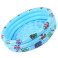 VGEBY Piscine pour bébé Piscine extérieure intérieure de bébé de piscine gonflable ronde de jeu d'eau d'enfants bleu(90 cm /-2