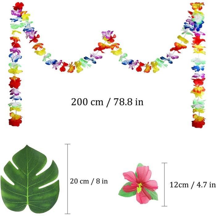 162 Pcs Hawaïenne Luau Table Jupe Set De Décoration, Aloha Ballon Guirlandes Set Pour Beach Summer Décoration De Fête Tropica[q2396] - Maison