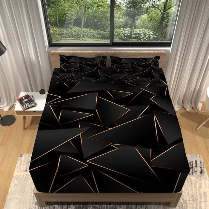 Drap housse 180x200 +40 cm Satin de Coton Bronze - Housse De Rêve