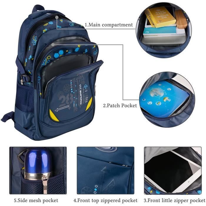 Cartable Garcon Sac A Dos College Garcon Sac Ecole Garcon En Nylon