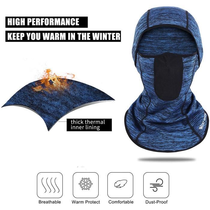 Cagoule Polaire Hiver Balaclava - Tour De Cou Coupe-vent, Protection Oreilles | Pour Moto, Ski, Running, Vélo Homme Femme - 9