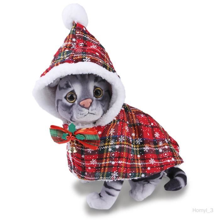 Costume de no l pour animaux de compagnie accessoire pour chat