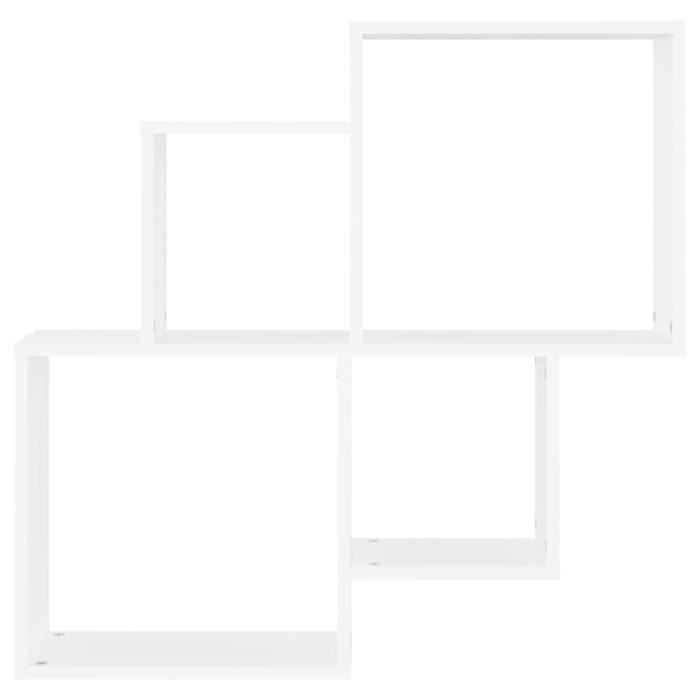 3 Étagere Murales Cube Blanc - Mr.Bricolage