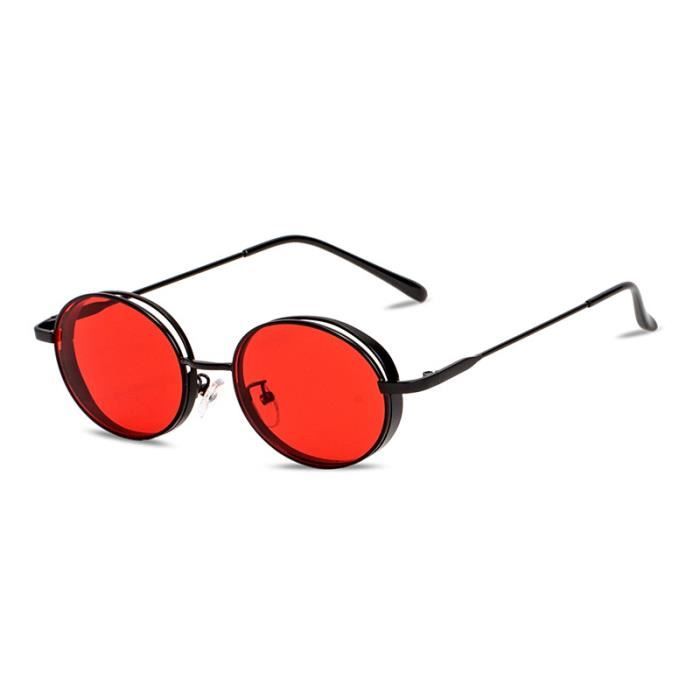 Lunette de soleil GENEVA Ronde Rouge Categorie de protection 3 Tendance