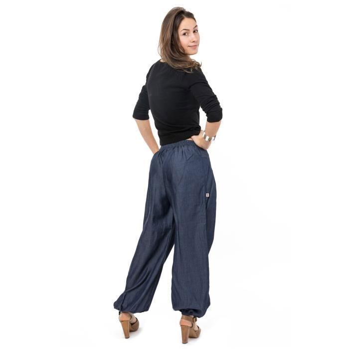 Pantalon aladin femme Fantazia Nidana FZ2682 FZ3637 Bleu Ajustee M Bleu Cdiscount Pret a Porter