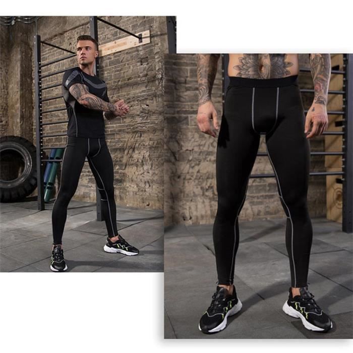 Legging de Sport Homme Compression Stretch Fitness Collant Running