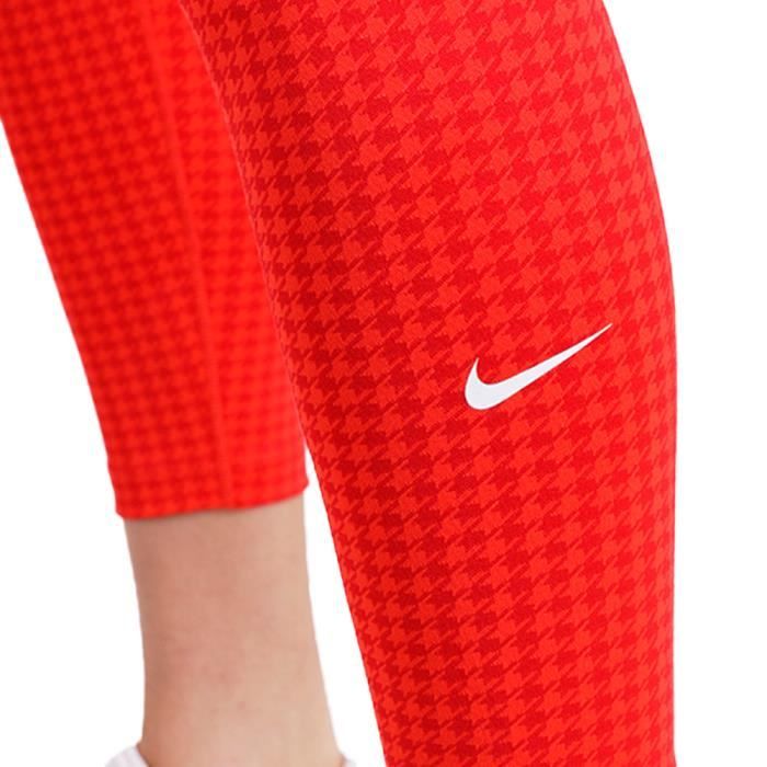 Legging Rouge Femme Nike One Df Icon clash 7 8 Red Cdiscount