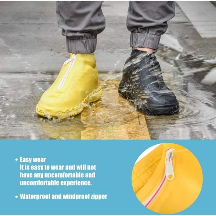2 Paires De Sur-chaussures Imperméables Réutilisables - Taille XL (40-41) - Pour Pluie Et Boue