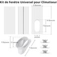 15/13CM Joint de Fenêtre avec Adaptateur Kit Calfeutrage Climatiseur Universel Coulissante Réglable Panneau et Raccord Tuyau-3