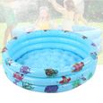 VGEBY Piscine pour bébé Piscine extérieure intérieure de bébé de piscine gonflable ronde de jeu d'eau d'enfants bleu(90 cm /-3