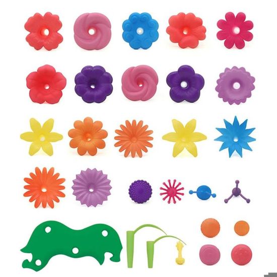 COOLJOYA Jouets de Construction de Jardin de Fleurs pour Fille 3 4 5 Ans, Jeu Construction Fleurs,Cadeaux de Pâques,Ensembles de Bouquets pour Filles Cadeau Enfant 3+ Ans(140 PCS