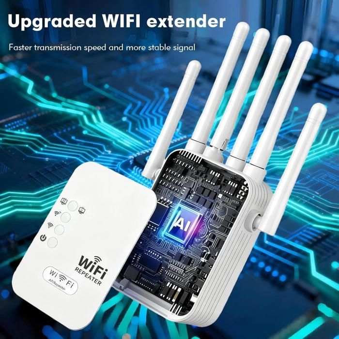 Curated visual reference: Picture Idea: WiFi Extender For Large Homes Covers 9800 Sq Ft Supports