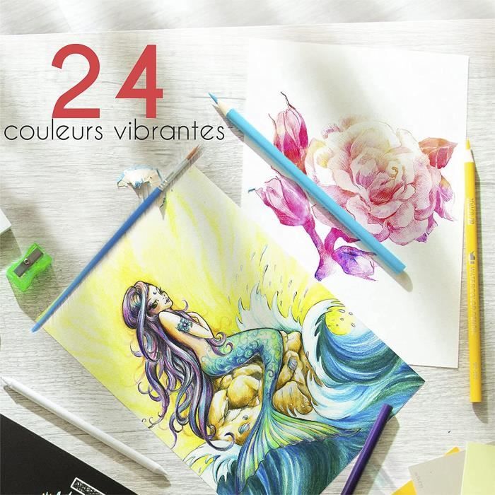 72 Crayons Aquarellables Set De Crayons De Couleur Aquarelle - 72 Crayon De  Couleurs SolublesColoriage Adulte, Artistes - Cdiscount Beaux-Arts et  Loisirs créatifs