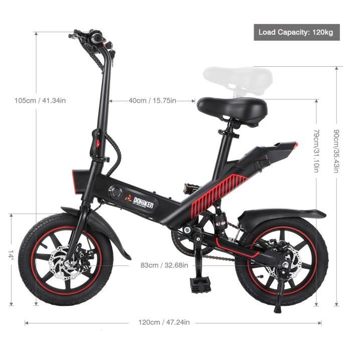 DOHIKER V lo lectrique pliant 350W 36V V lo lectrique tanche