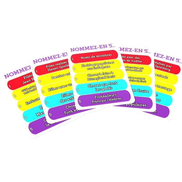 Jeu Nommez-en 5 (Grande boite) Version française - Jeux de société