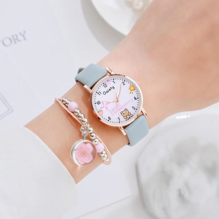 Montre enfant best sale bracelet cuir