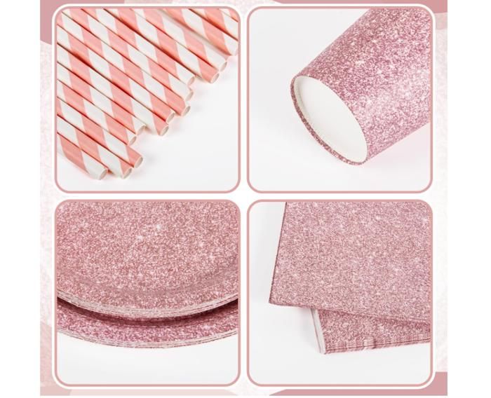 Ryzovo Lot De 41 Assiettes Et Serviettes En Carton Jetables Vintage Pour 80e Anniversaire Pour 20 Invités, 41 Pièces Comprenant Des Assiettes, Des Serviettes Et Une Nappe De 17,8 Cm, Assiettes