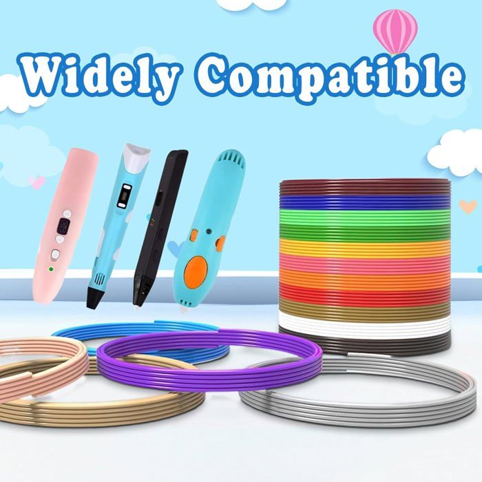 3D Stift Filament PLA, 1,75mm, 24 Couleurs Recharge Filament Stylo 3D ...