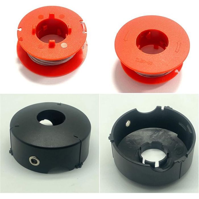 Bobina De Repuesto 1.6mm X 8m Para Bosch Art 23/26/30 Combitrim Y Easytrim, Pack De 3 Carretes + Tapa, Corte Rápido Y Fácil Instalación