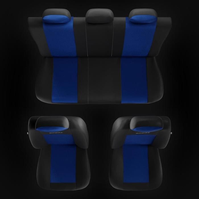 Housses De Siège Voiture Sur Mesure Renault Megane E-Tech SUV 2021-2024 - Cuir Noir Complet Avant Arrière