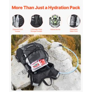 Sac à Dos D'hydratation 22L Avec Poche Eau 2L - Imperméable, Respirant, Idéal Randonnée, Vélo, Running