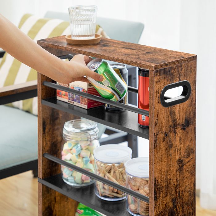 HOOBRO Chariot De Service, Desserte De à 4 Niveaux, Roulettes