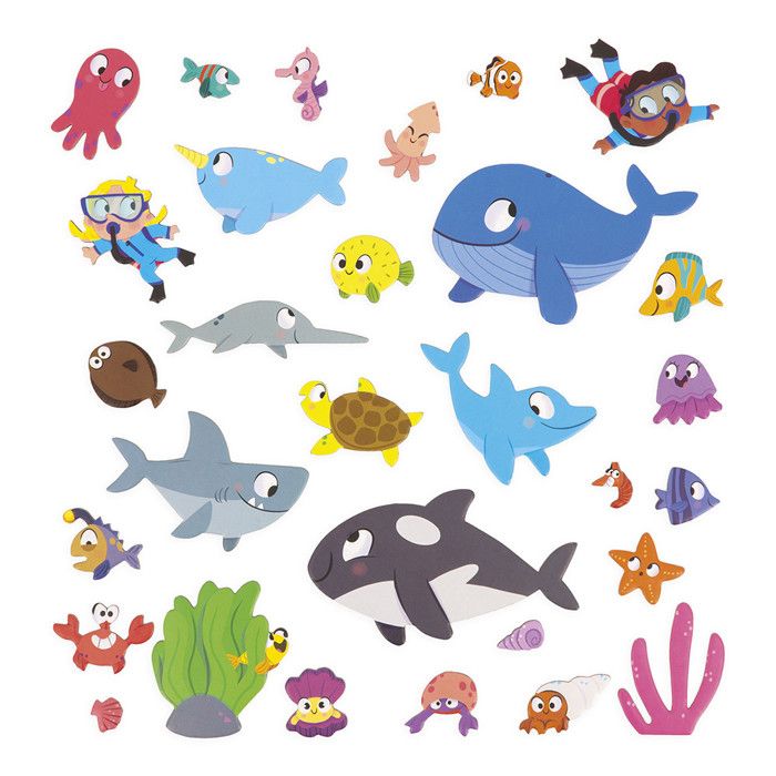 Magneti'Stories - La Ferme - 30 Magnets en Forme d'Animaux et Elements de Décor - Jeux d'éveil