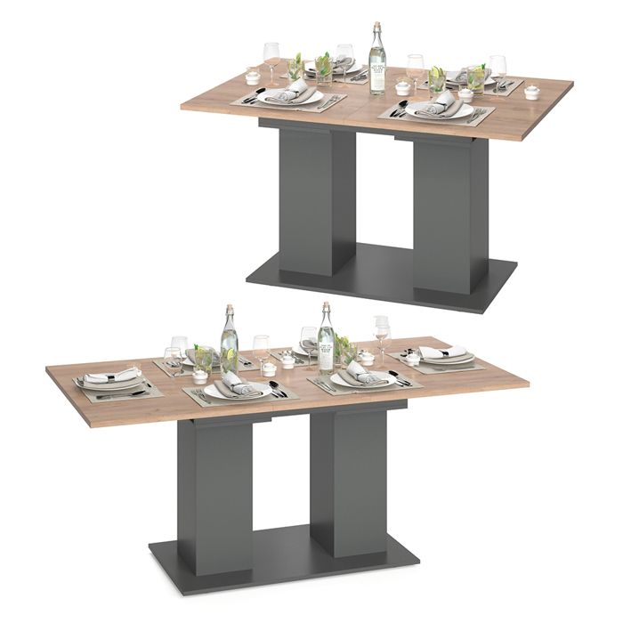 Table à Manger VICCO EWERT 65x65 Cm - Sonoma - Bois MDF Et Aggloméré