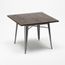 Ensemble Table 4 Chaises Design Weston Noir Blanc