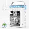 1 Climatiseur Portable, Refroidisseur D'air Évaporatif 3 Vitesses, Mini Ventilateur AC Avec Minuteri ACCESSOIRES FABRICATION MAISON