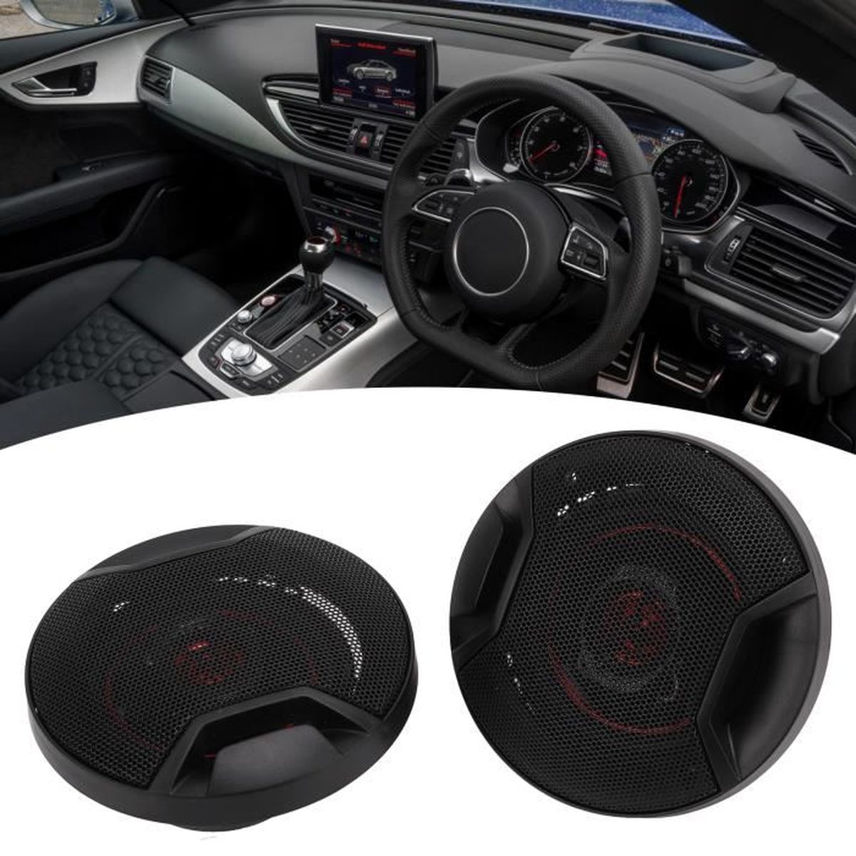 ROM 1 Paire Tweeters De Voiture À Dôme De Voiture Système De Haut