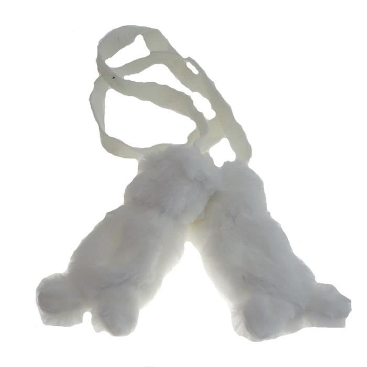 1 Paire De Moufle Bebe Avec Cordelette Fausse Fourrure Double Polaire Blanc Blanc Cdiscount Pret A Porter
