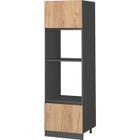 Vicco armoire micro-ondes R-Line, Chêne de force doré, 60 cm J-Shape