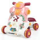 DREAMADE 3 en 1 Trotteur Bébé Evolutif avec Effets Sonores, Panneau de Jeu, Roues à Vitesse Variable, 6-36 Mois, Blanc et Rose