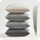 TOPFINEL Housse de Coussin 40x40 Gris Beige Dégradé Lot de 4 en Velours Doux à Motif Uni Decorative Salon Maison pour Canapé