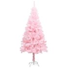 vidaXL Sapin de Noël artificiel avec support Rose 210 cm PVC