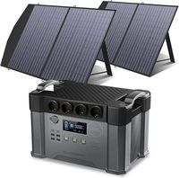 ALLPOWERS Powerstation Station électrique portable 1500Wh 2000 W Batterie Générateur solaire 2 panneaux solaires pliables de 100W